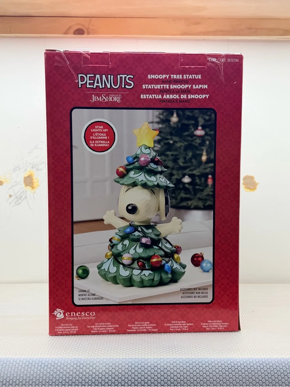 Jim Shore Peanuts Snoopy Christmas Tree Statue - Green